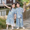 The trend of girls' cheongsam skirts, children's new Chinese-style Hanfu, summer Chinese-style Tang suits, and ancient-style performance costumes for boys and girls details Picture